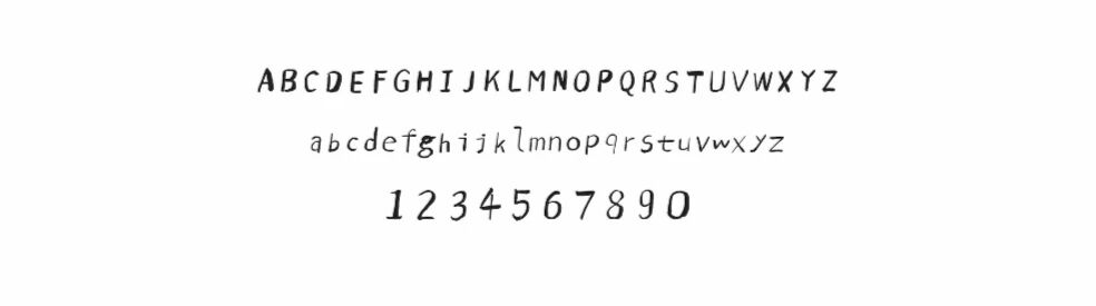 字母与数字样张