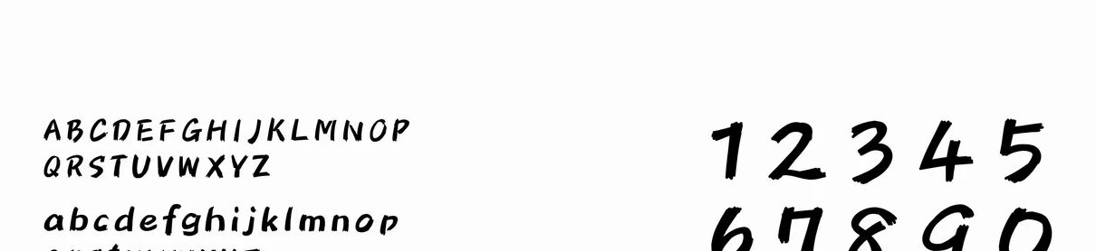 拉丁字母与数字字形表