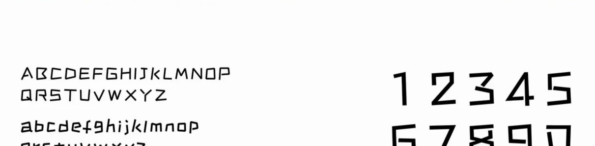 拉丁字母与数字字形表