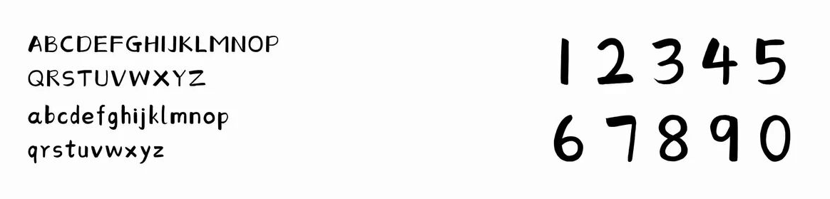 拉丁字母与数字字形表