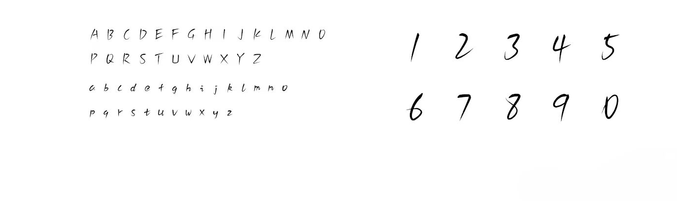 字母与数字样张